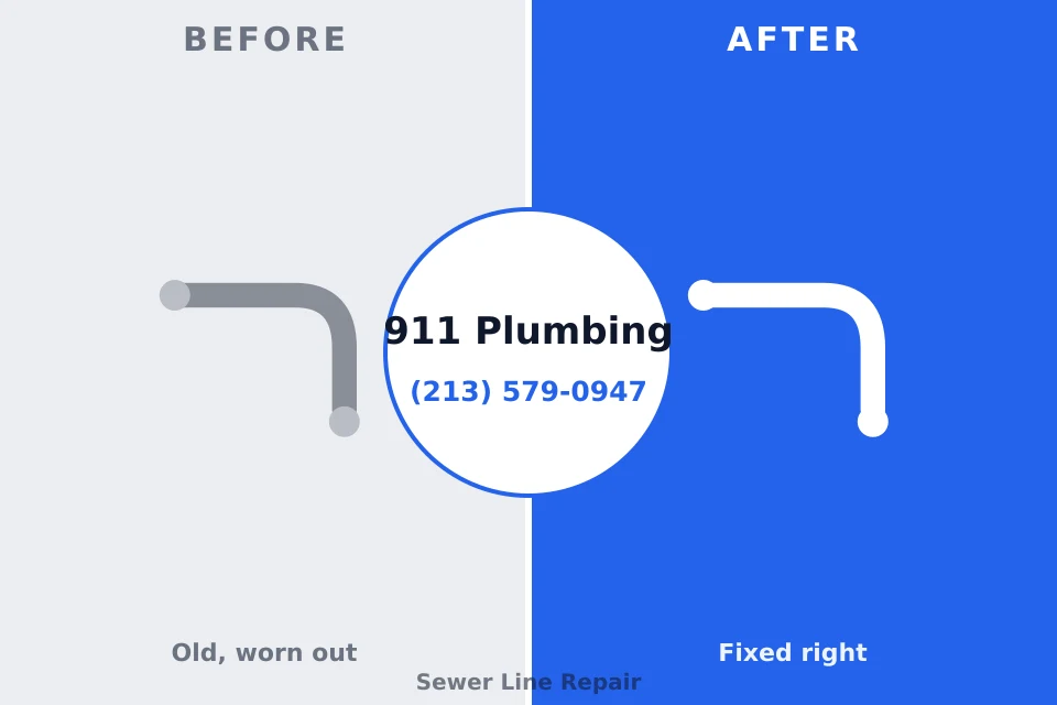 Before and after: plumbing repair Shafer, MN